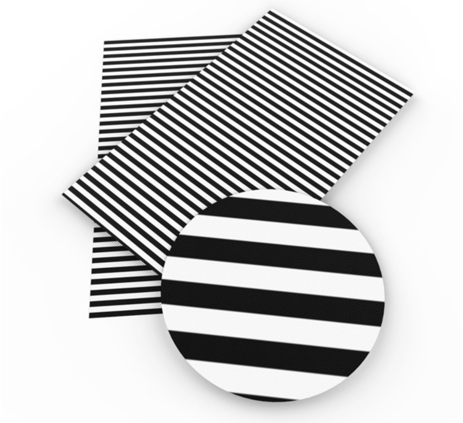 Black and white striped faux leather sheet synthetic leather Etsy