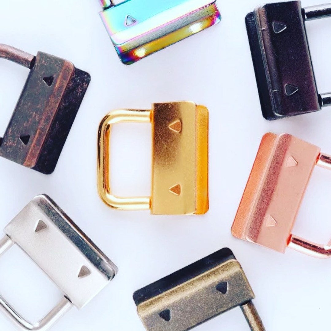 5 Key Fob Hardware, Wrist Lanyard, Key Chain Hardware for Fabric, Faux