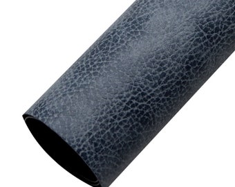 Distressed navy litchi pattern faux leather sheets, synthetic leather for earrings, crafts and bows, bump pattern