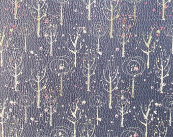 Abstract tree faux leather sheet, synthetic leather for crafts, earrings, bows, beading, vegan