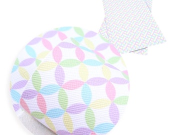 Pastel cross hatch faux leather sheet, synthetic leather for crafts, beading, earring, bows, Easter
