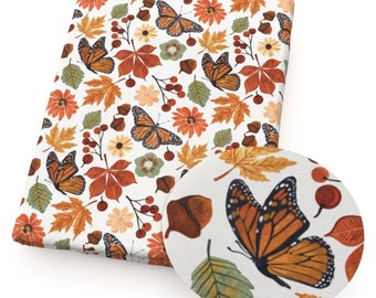Butterfly, leaves, acorn, faux leather sheet, synthetic leather for crafts, beading, earrings, bows, animal