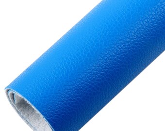 Blue small litchi pattern faux leather sheets, synthetic leather for earrings, crafts and bows, bump pattern