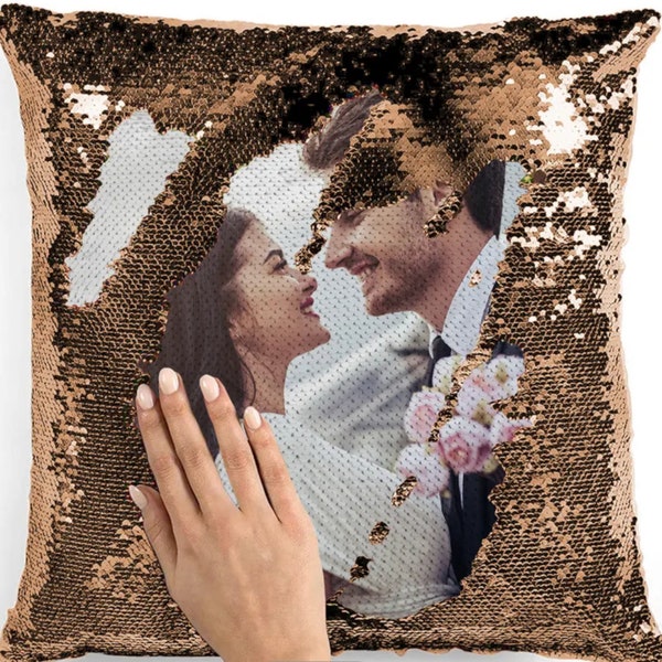 Custom Sequin Sublimation Pillow-Photo/Image/Design/Personalized/Gift