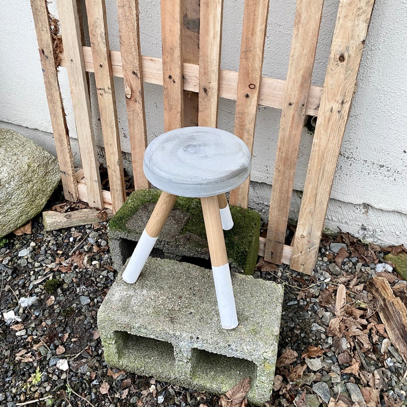 Concrete Stool Etsy