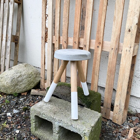 Concrete Stool Etsy