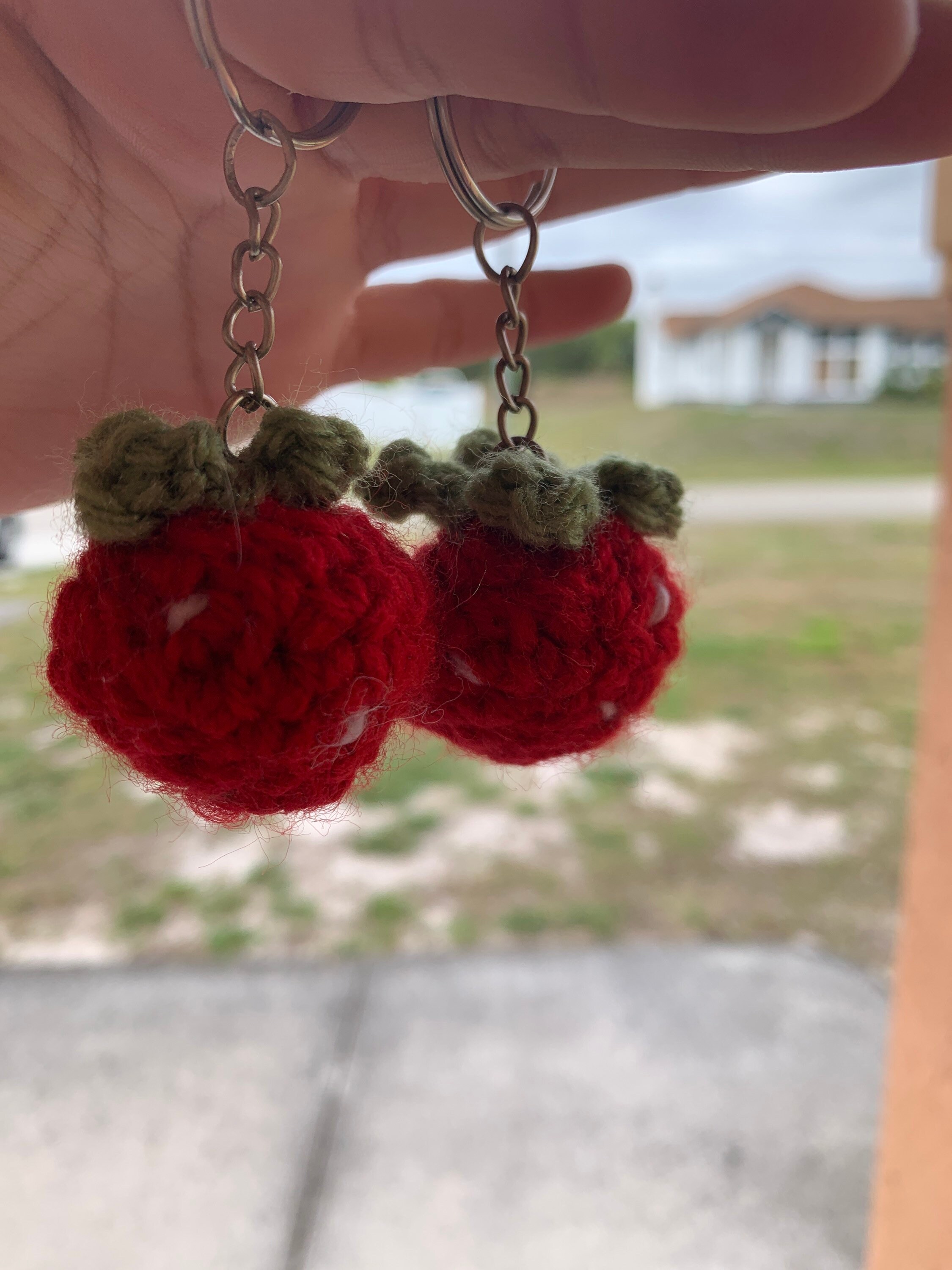 Strawberry keychain Etsy