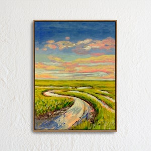 Impresión artística sobre papel de Low Country Marsh de Kitty Smothers