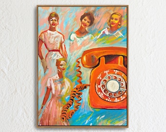 Call Your Girlfriends Art Print on Paper by Kitty Smothers