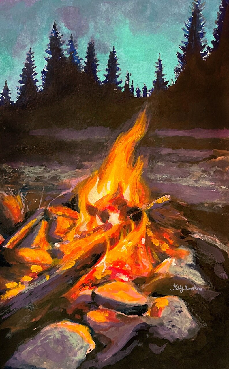 Fireside in the Country Art Print by Kitty Smothers image 2
