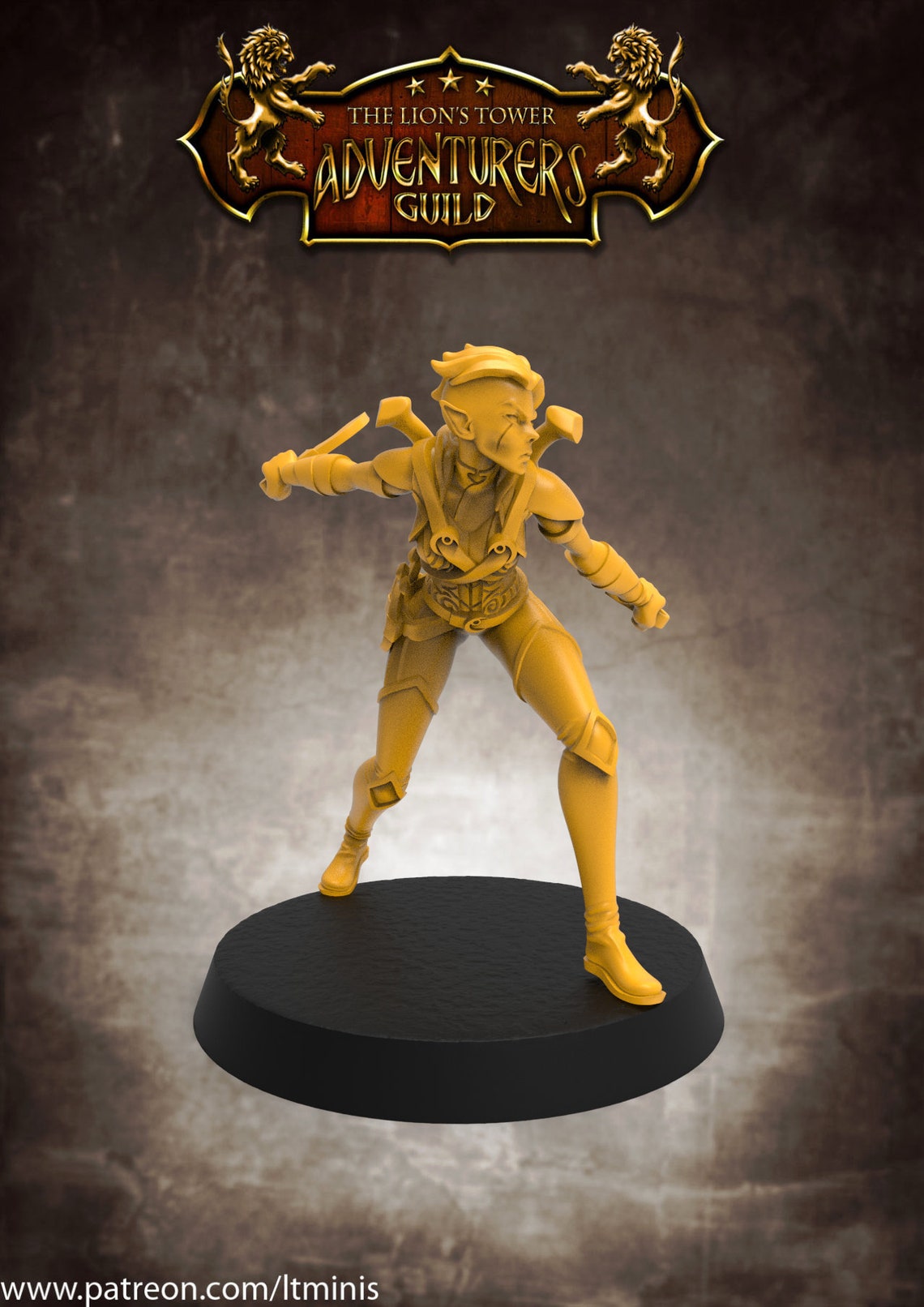 Elf Rogue Assassin Miniature D&D Pathfinder Warhammer | Etsy