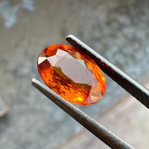 Natural Oranga Saessartite Garnets good quality 9.80x7 mm size, Carats,2.25 Oval cut Loose Gemstone Garnet stone Best for marketing stone