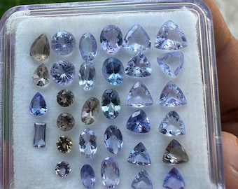 Mix Lots Natural Tanzanite Loose Gemstone Cst.7.10 Tanzanite good quality for marketing stones