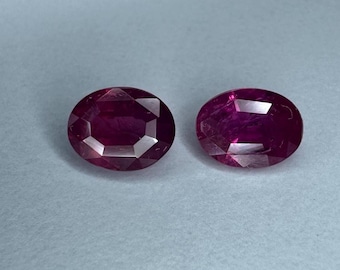 Natural Ruby pair unheated Loose gemstone 1.28 Carat Good Natural Ruby Gemstone for marketing stone
