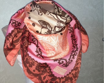 Christian LACROIX vintage \LACROIX foulard en soie | foulard en soie vintage imprimé fleur | Présent pour elle