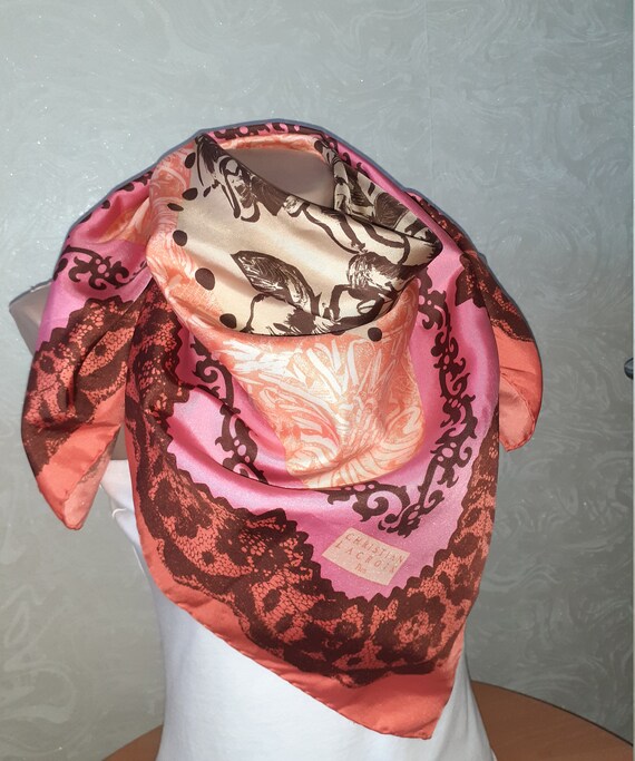 Christian LACROIX vintage 'LACROIX silk scarf' Vin