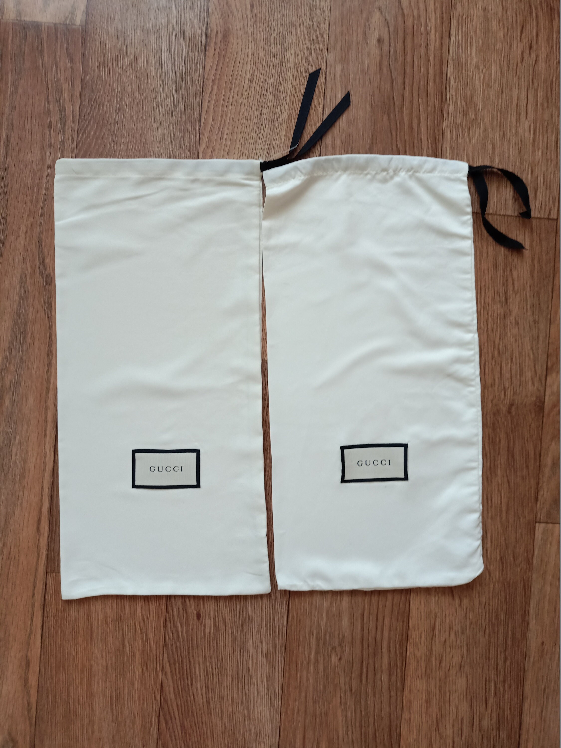 dør spejl snigmord med uret GUCCI LOT 2 White Polyester Dust Bag for Shoes 2042 Cm - Etsy