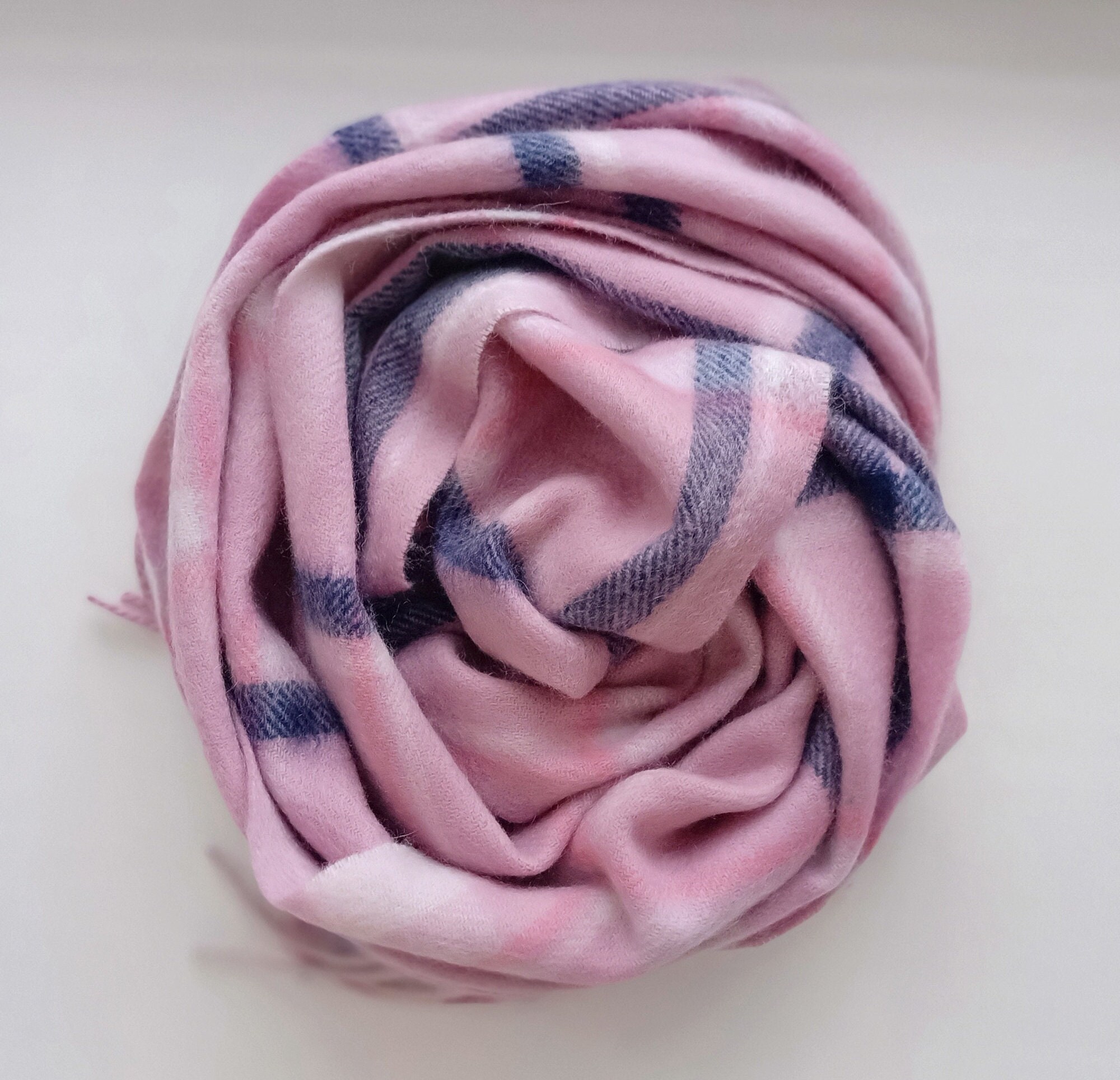 Plaid Cashmere Neck Scarf 15231 