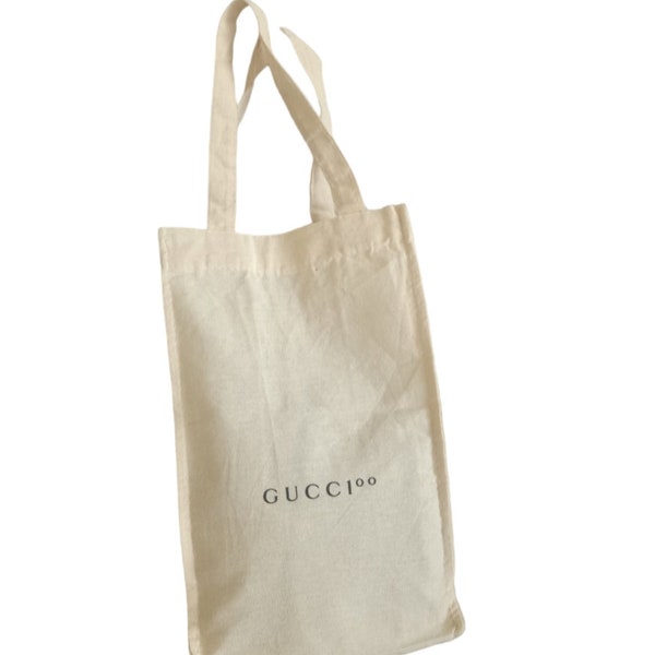 GUCCI ligth Beidge Small MINI Cotton Canvas Shopping Bag Tote réutilisable mini shopper Dust Bag