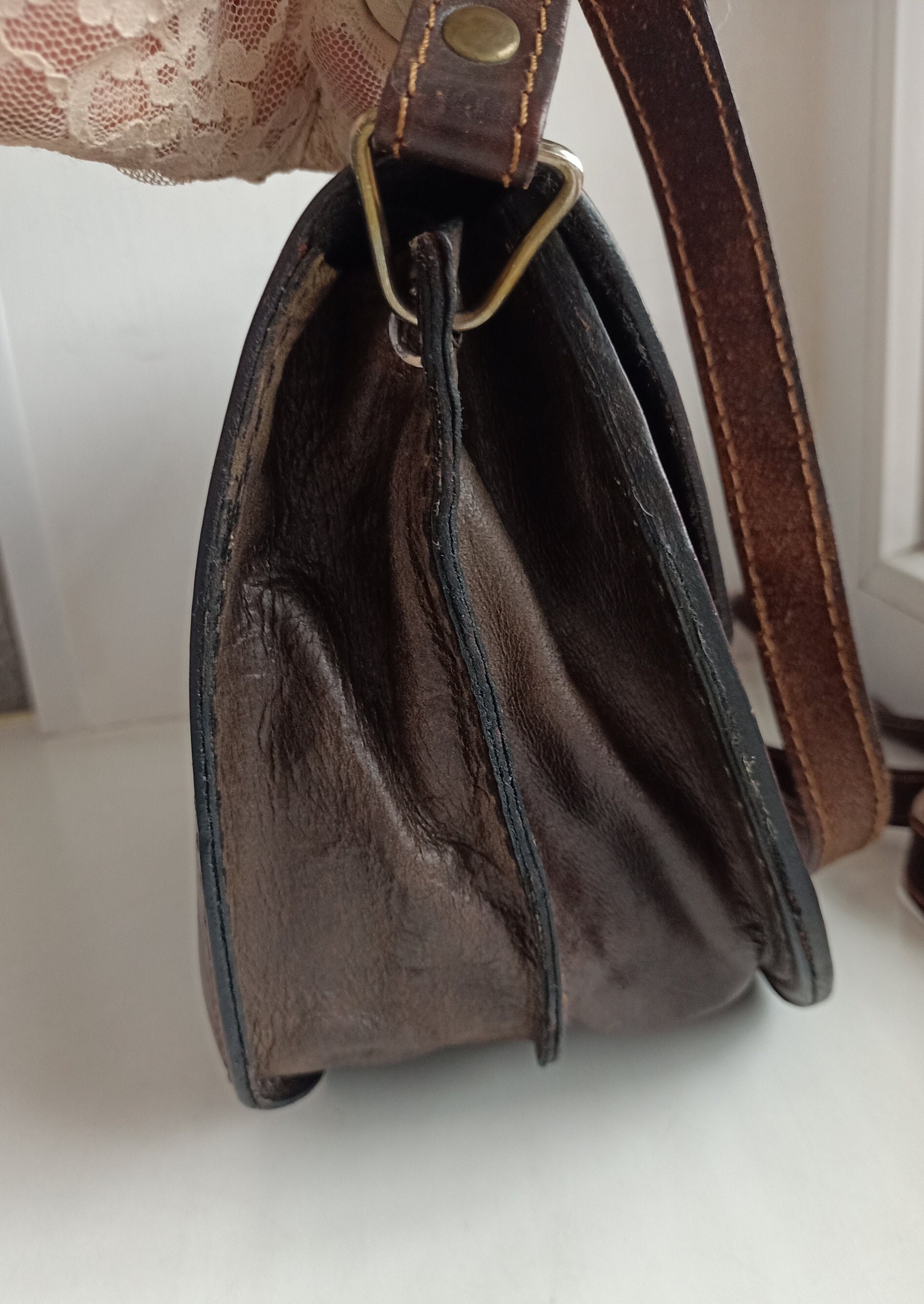 Apache Hand Tooled Detail Crossbody Bag