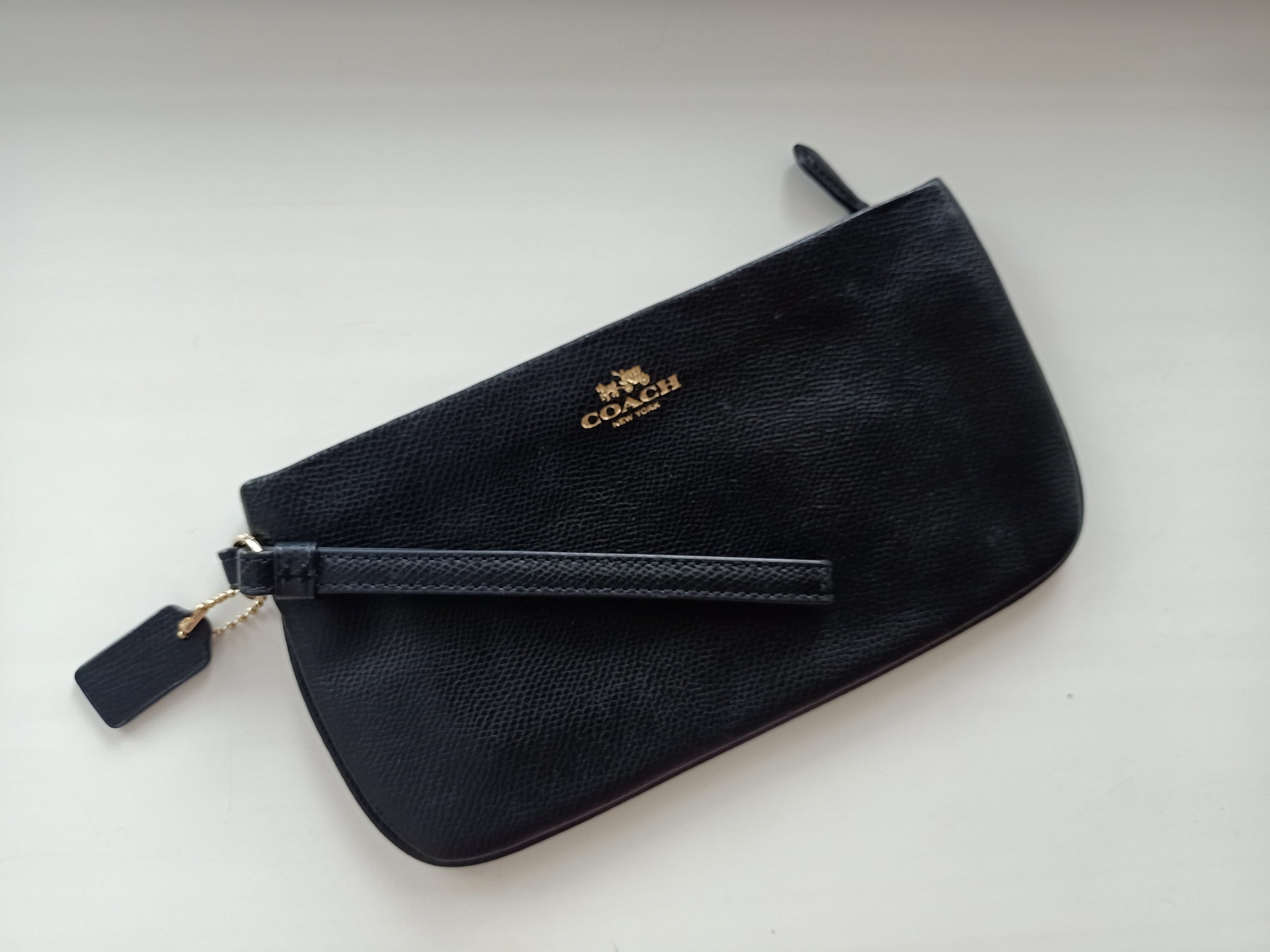Black coach wallet wristlet sale