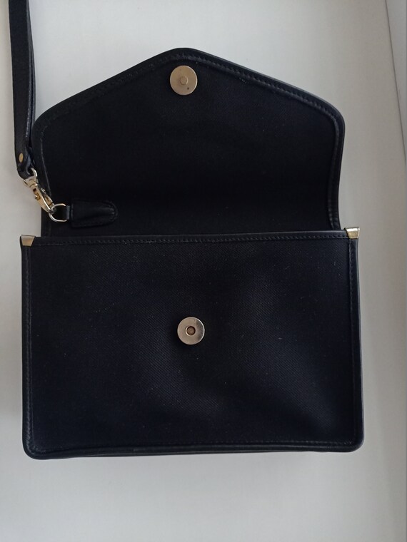 BURBERRYS Burberry 80s Black Canvas Purse Mens Clutch Etsy