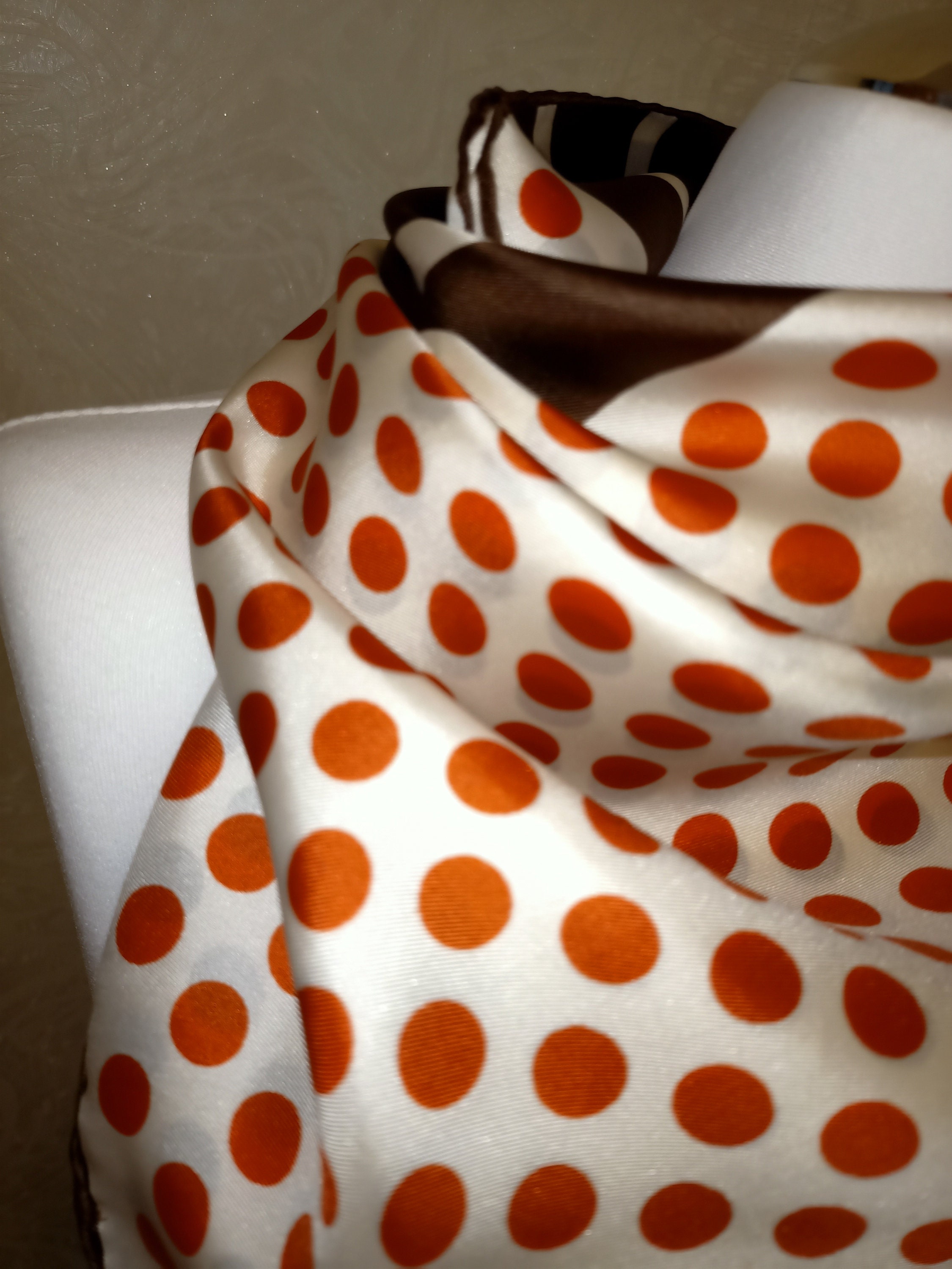 KREIER Switzerland vintage Silk square scarf for women White Etsy