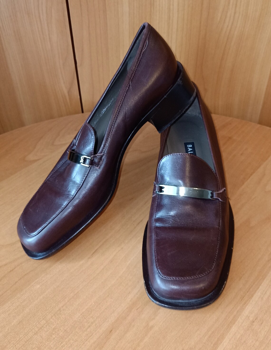 BALLY vintage 90s Dark Brown Leather Loafers Size EUR 37