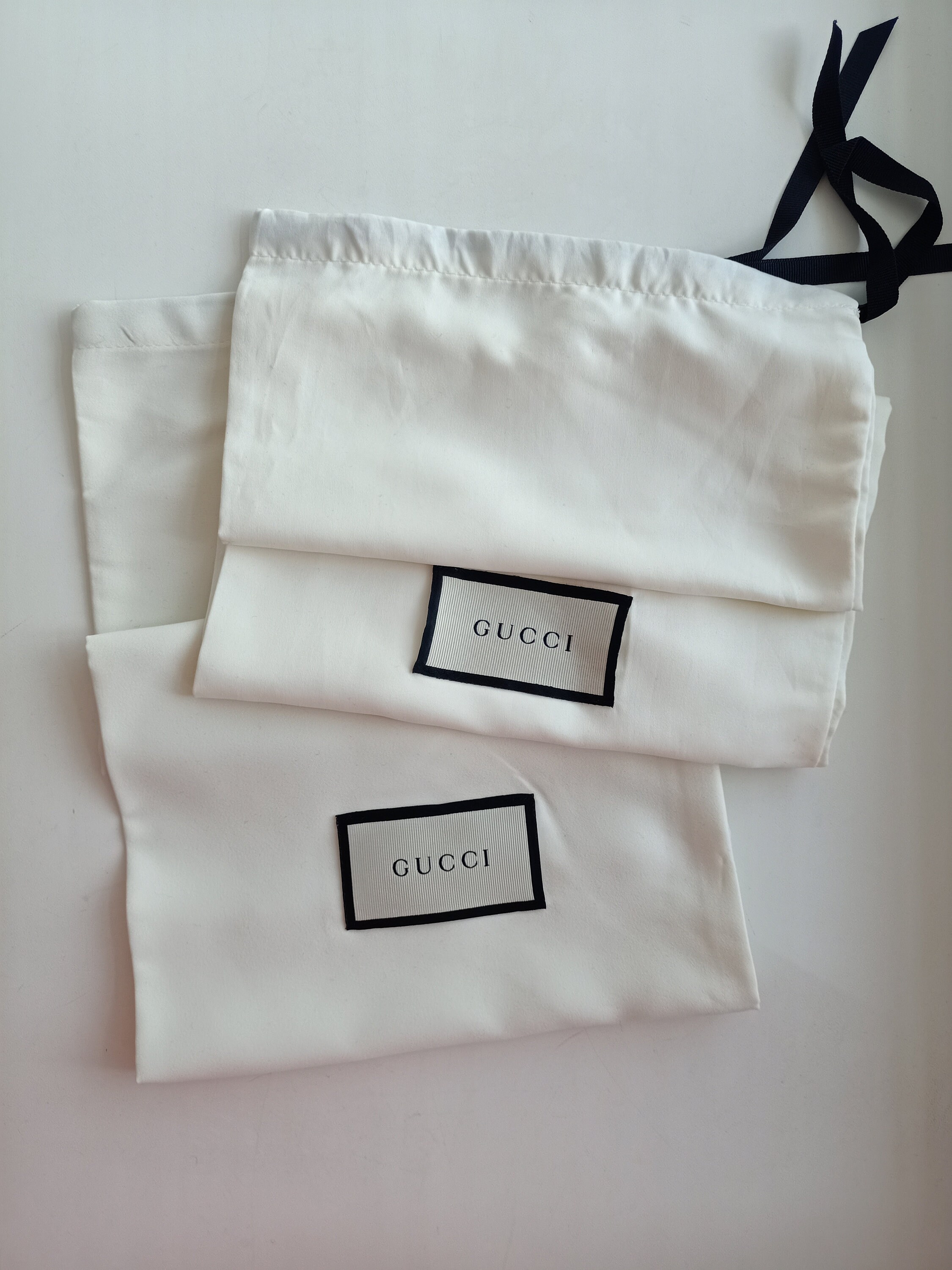 Gucci Dust Bag Cover Drawstring Shoe Storage Travel Bags Set Of 2