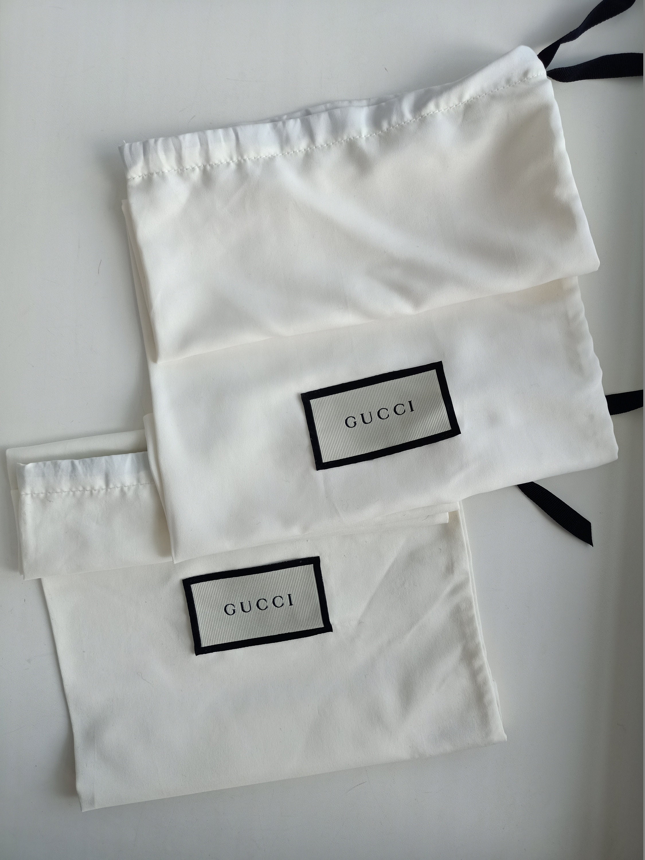 Gucci Dust Bag Cover Drawstring Shoe Storage Travel Bags Set Of 2