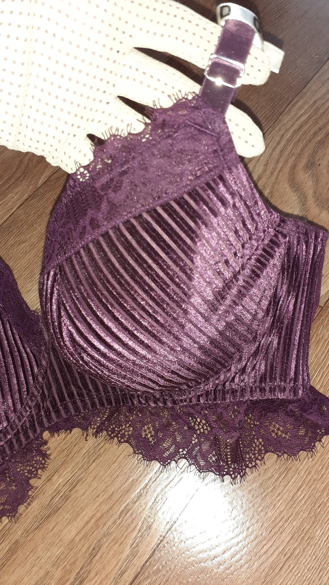 INTIMISSIMI Bra Size EUR 80 D UK 36D velvet Violet Bra Etsy