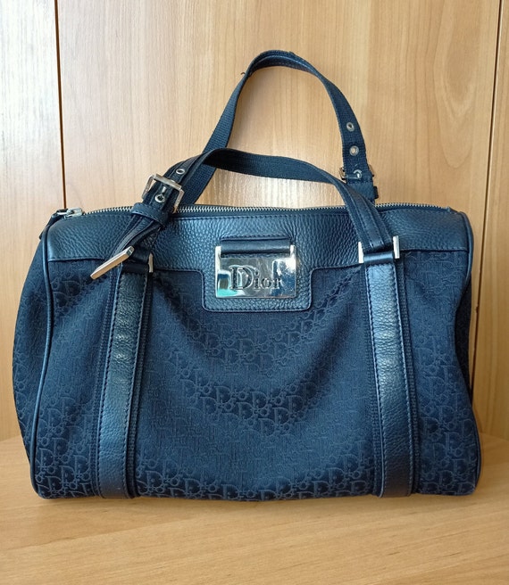 Authentic Christian Dior Black Trotter Monogram Ca