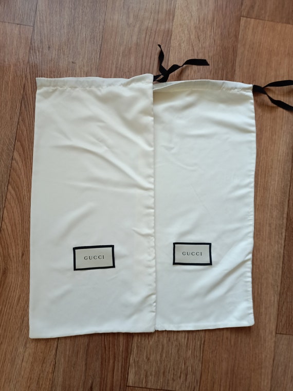 GUCCI LOT 2 White Polyester Dust Bag for Shoes 2042 Cm -  Israel