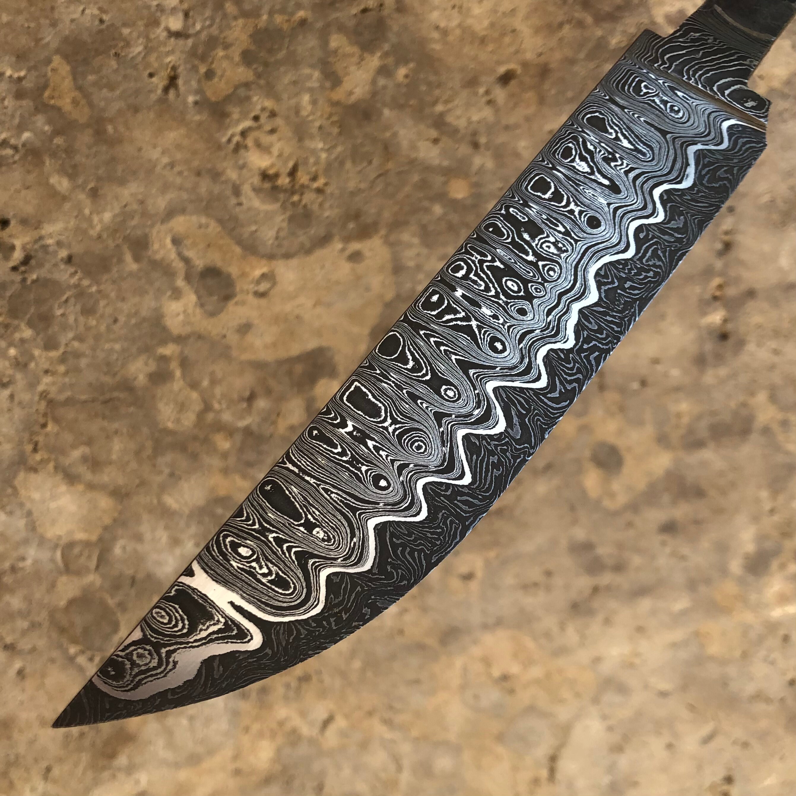 SAN MAI High Carbon Damascus steel blade layered with Nickel Etsy