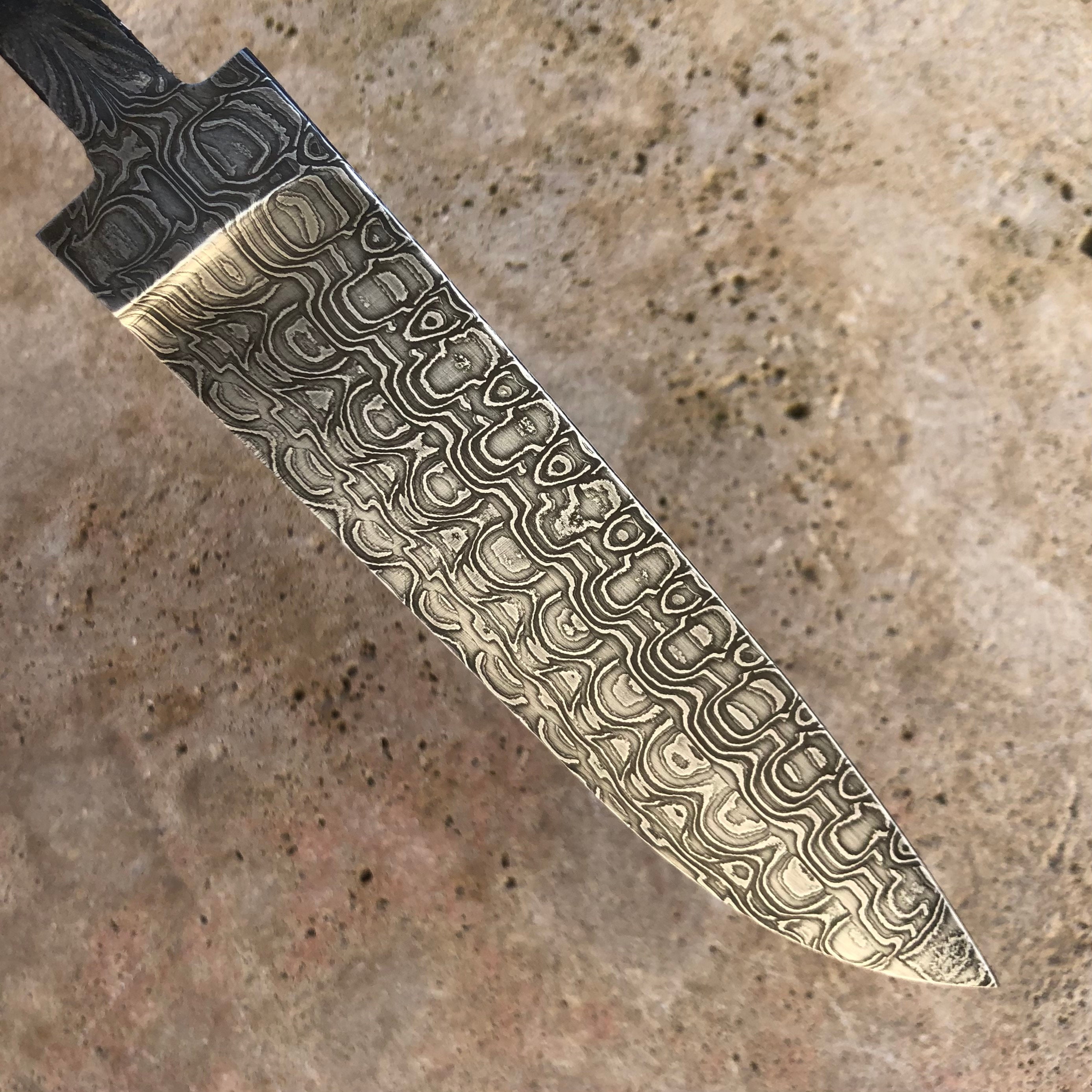 Hand Damascus Steel blade 14 cm 5.7 Inch Custom Etsy