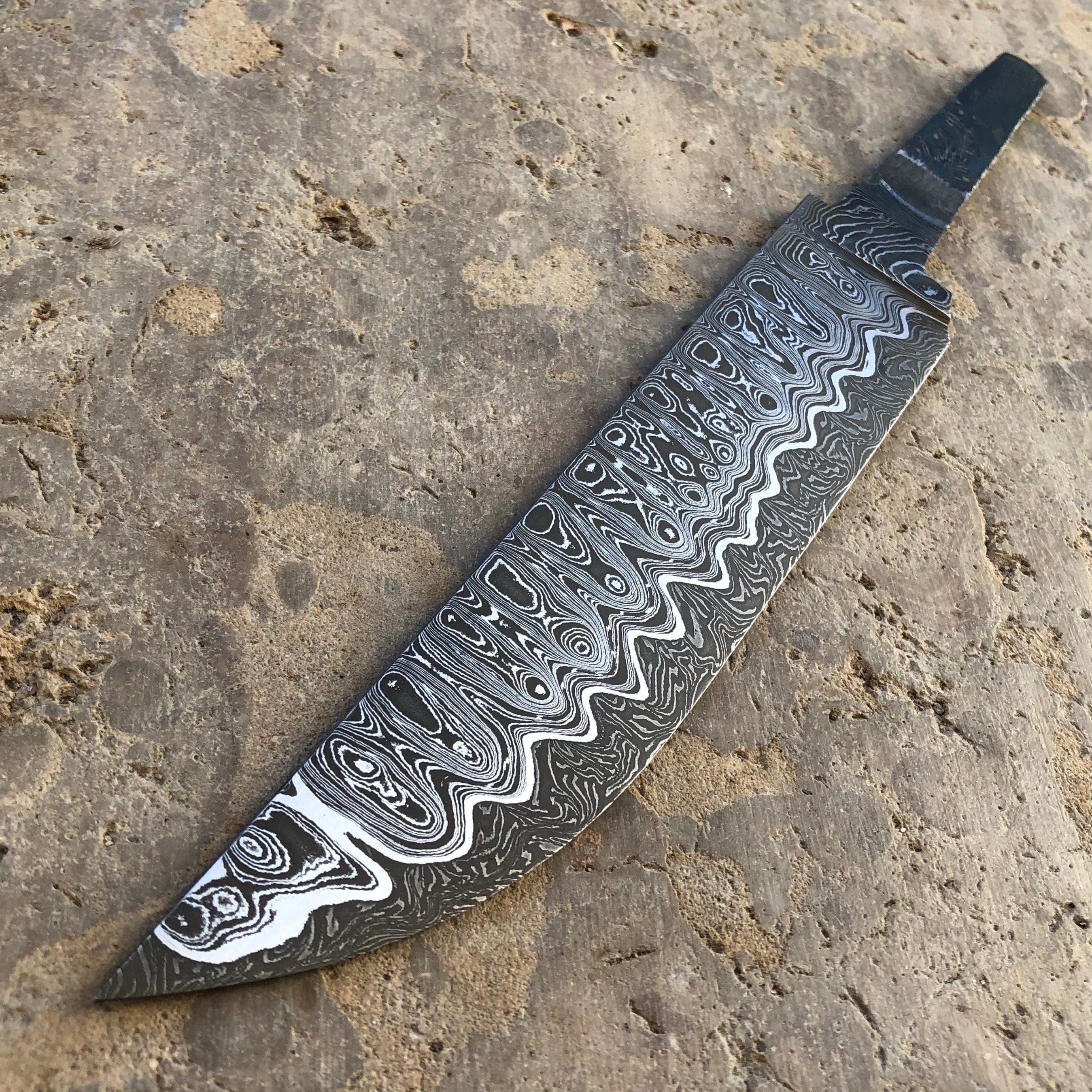 SAN MAI High Carbon Damascus steel blade layered with Nickel Etsy