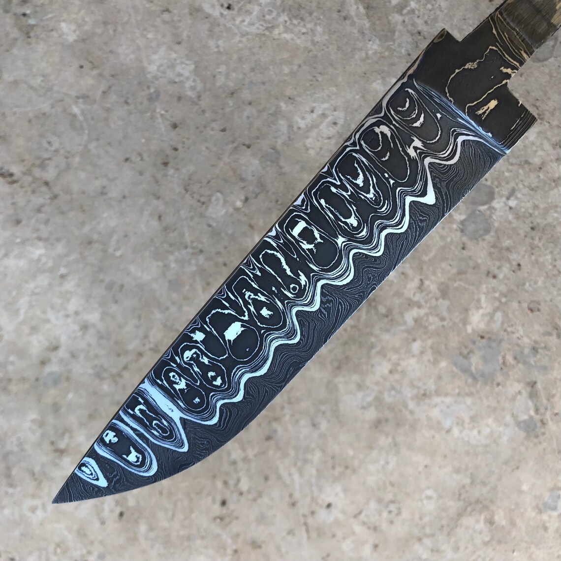 Laminated Damascus 17 cm 6.7 Steel Blade with Nickel Etsy