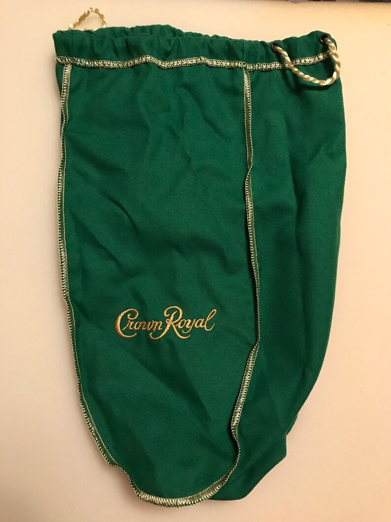 Crown Royal Drawstring Bags 5 Extralarge Fabric Bags in Purple, Green