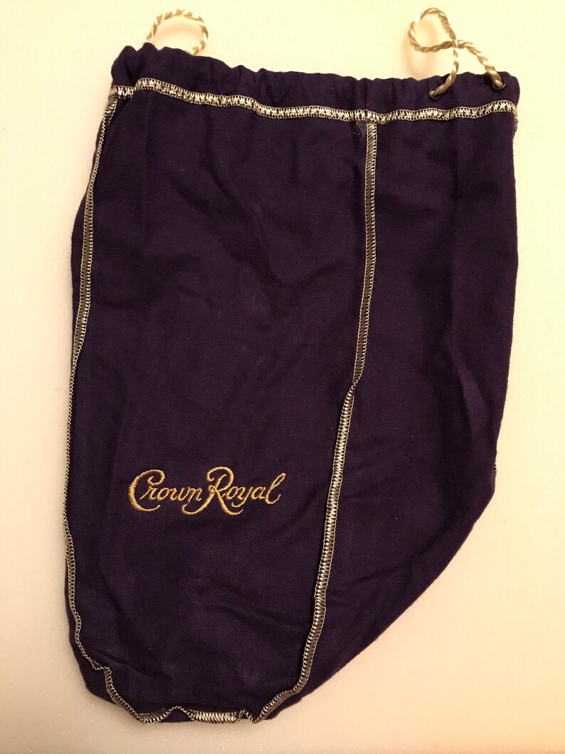 Crown Royal Drawstring Bags 5 Extralarge Fabric Bags in Purple, Green