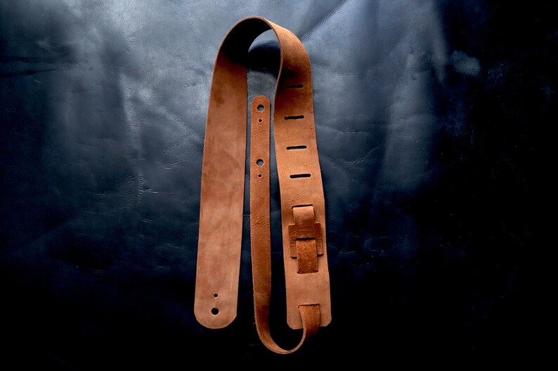 Soft Leather Guitar Strap | Brown Nubuck & Full-Grain Heritage