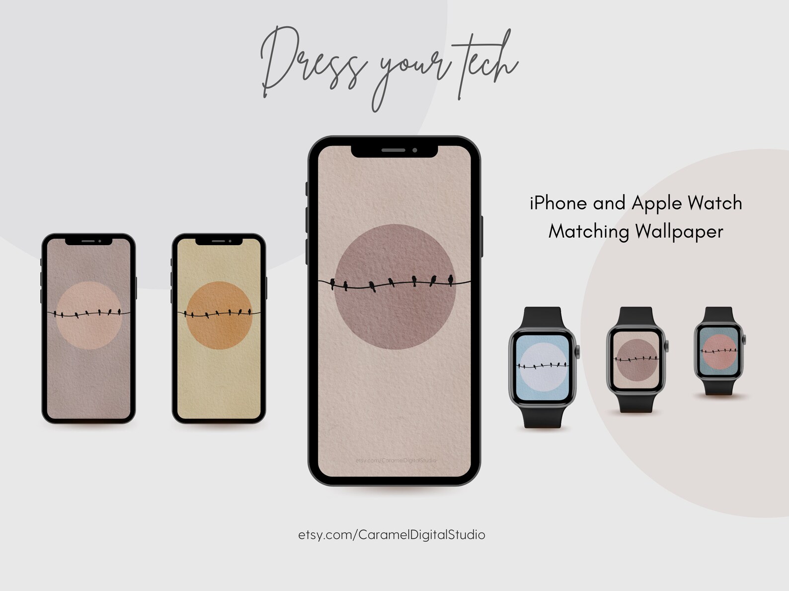Apple Watch and iPhone Aesthetic Wallpaper Neutral Tone - Etsy