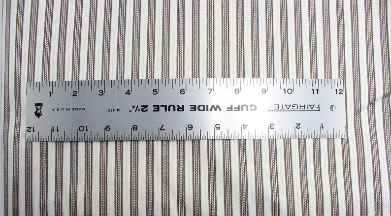 Brown and White Striped Traditional Silk and Cotton Fabric