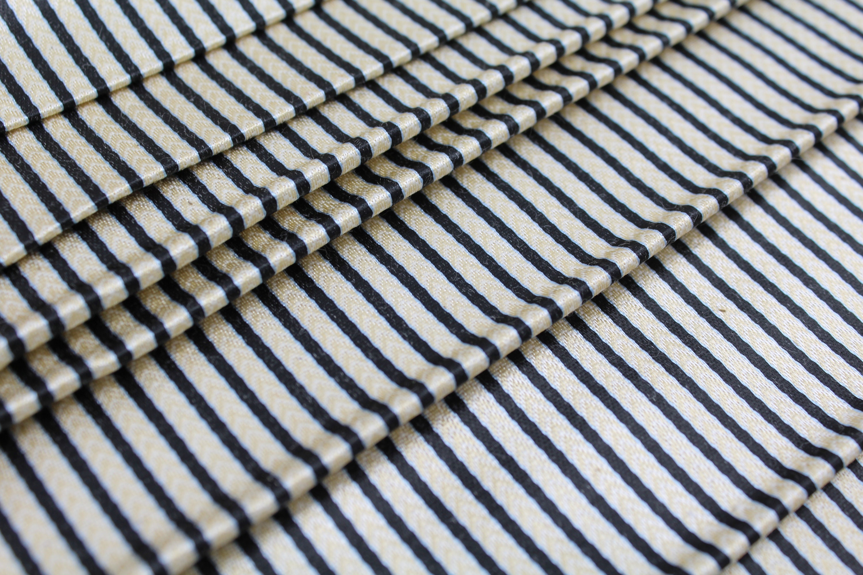 Black and White Striped Traditional Silk and Cotton Fabric Etsy