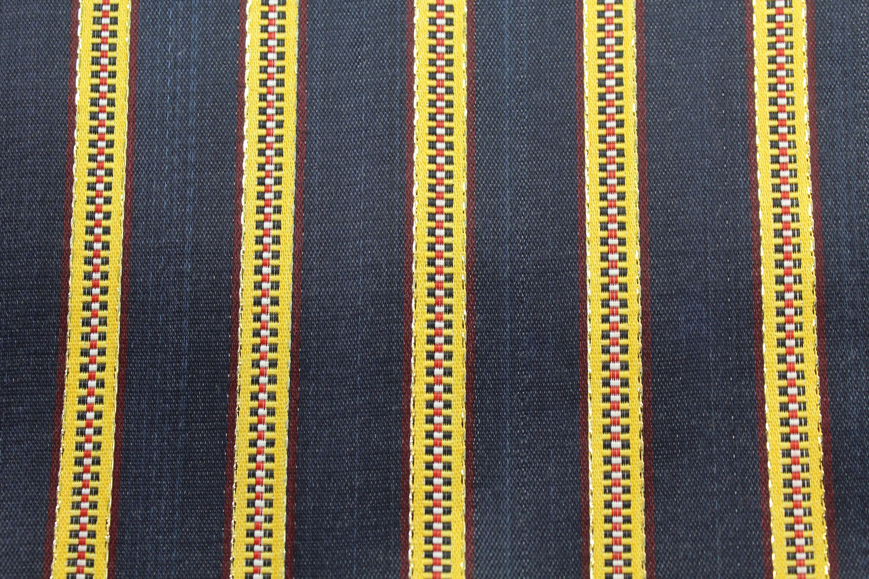 Black and Yellow Striped Traditional Silk and Cotton Fabric Etsy