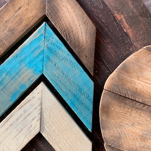 Set of 3 Rustic Chevron Arrow Wall Art
