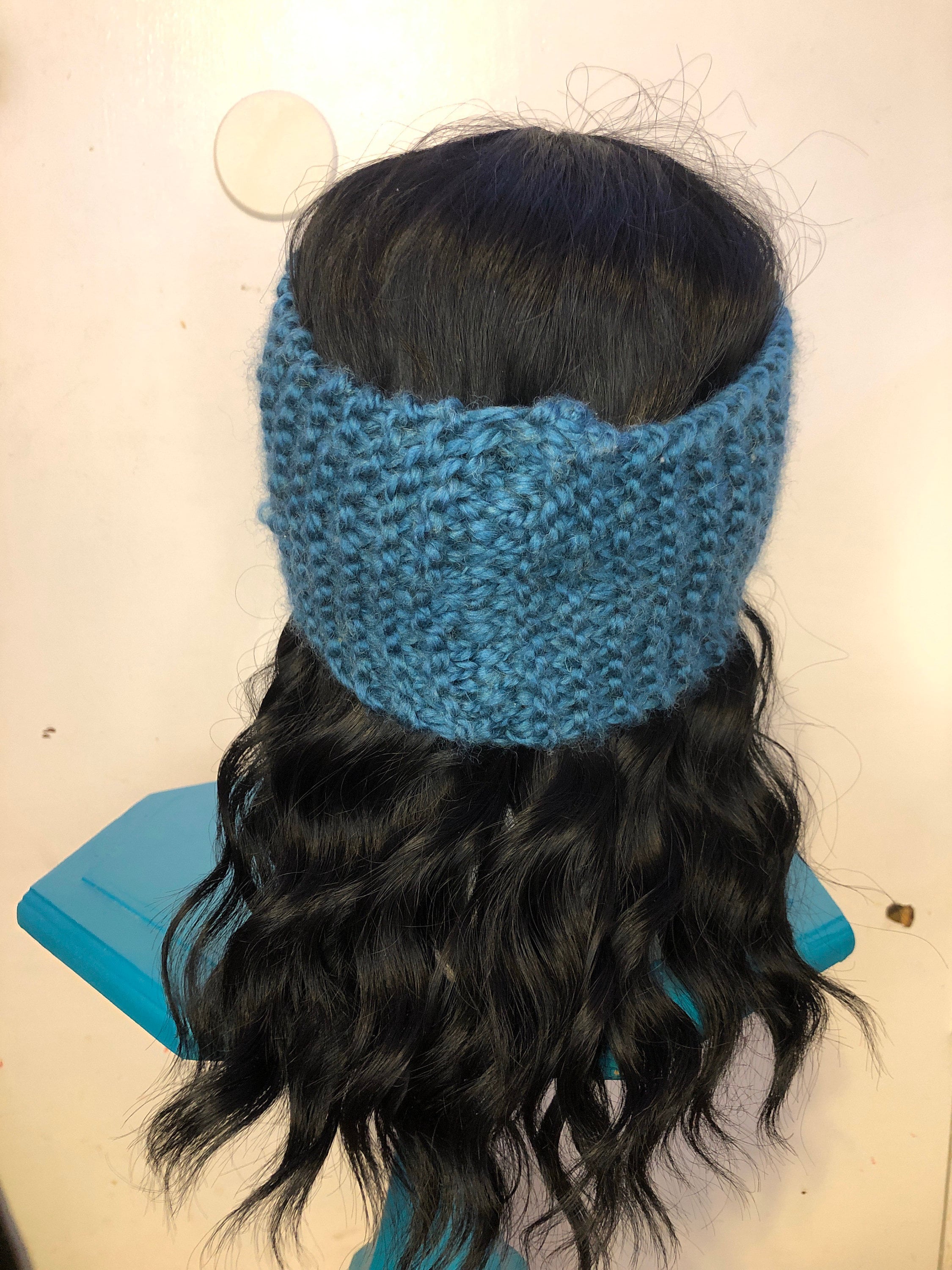 Royal Blue Hand Knit Ear Warmers - Etsy