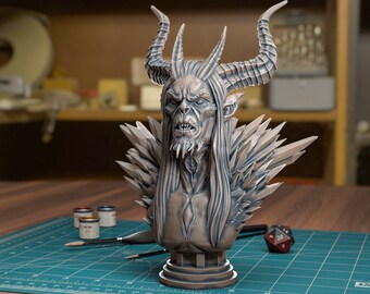 Medivh Bust - Resin Miniature | Fantasy Tabletop Games | DnD | Dungeon and Dragons | Pathfinder