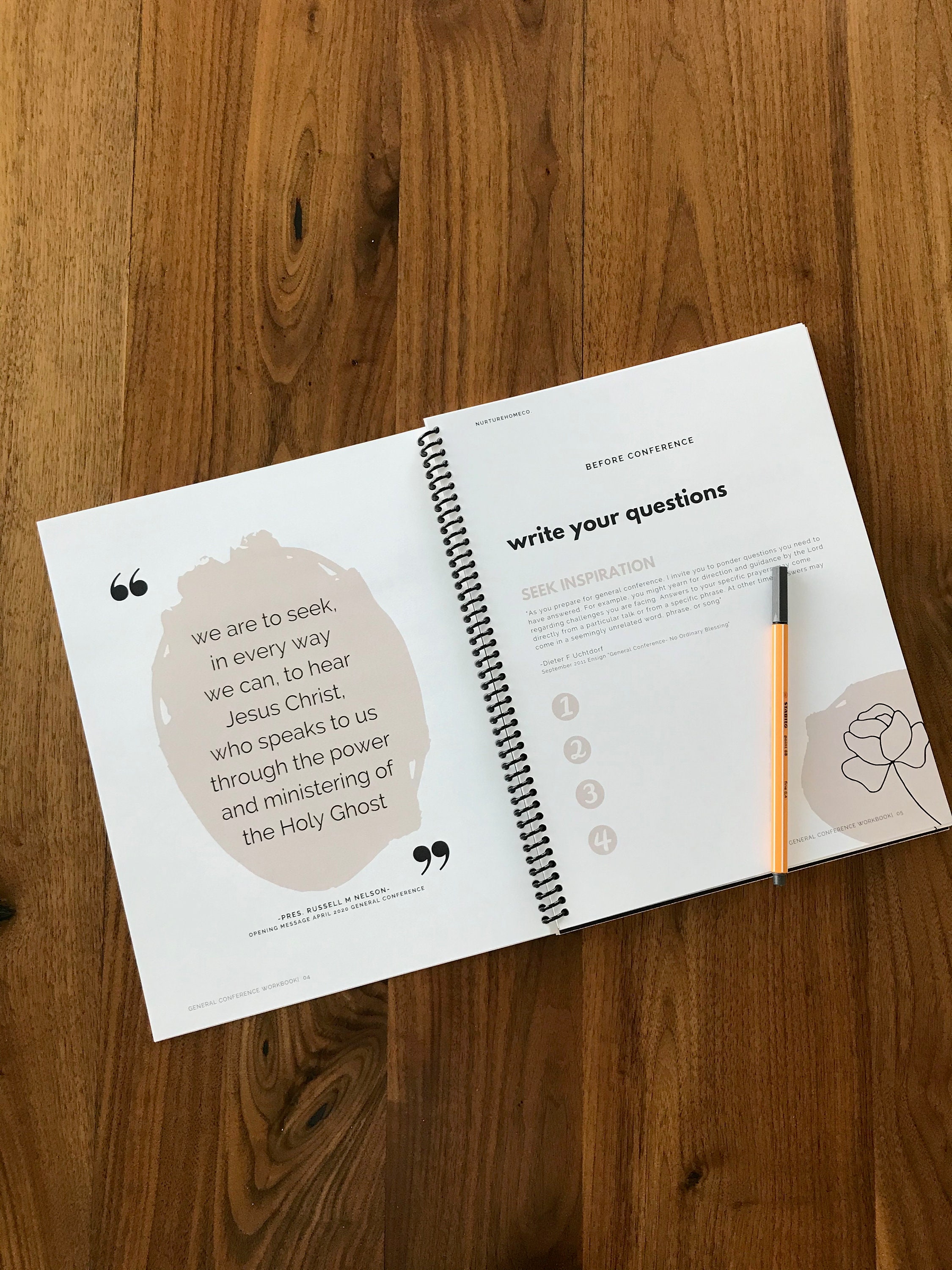 DOWNLOAD General Conference Workbook Floral Design Etsy
