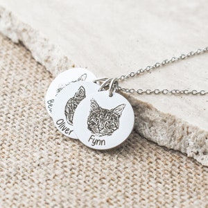 Collar con retrato de mascota, regalo de boda para mejores amigos, joyería con foto de perro, regalo para ella, joyería navideña, recuerdo conmemorativo por la pérdida de una mascota