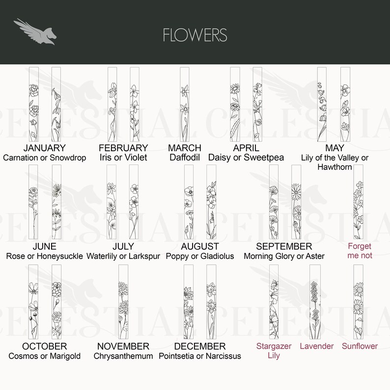 birth month flower designs